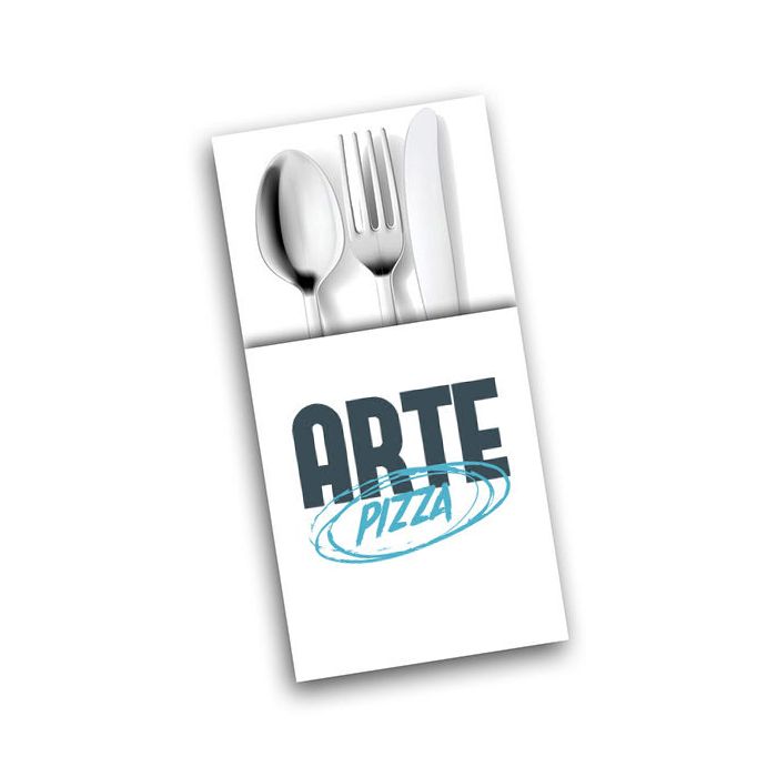 ARTE PIZZA Napkins Tablin White - 8fold - 40cm