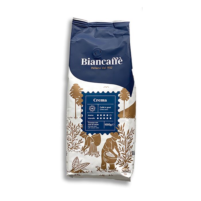 BIANCAFFE - Crema Coffee Beans - 1kg Bag