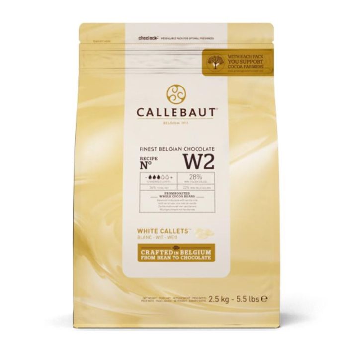 CALLEBAUT - 2.5 kg - Chocolate White Callets (Drops)