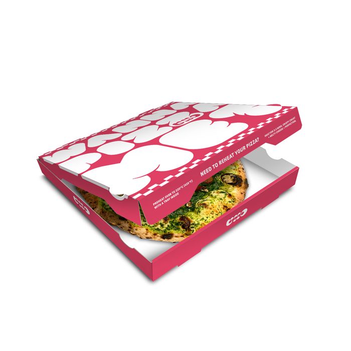 CENTO UNO - Pizza Box White Paper - 12.5x12.5x1.5inch - 100 pcs