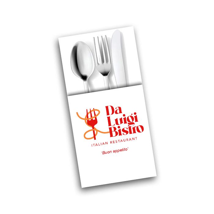 DA LUIGI - Tablin Pop in Napkins White - 8Fold - 40cm