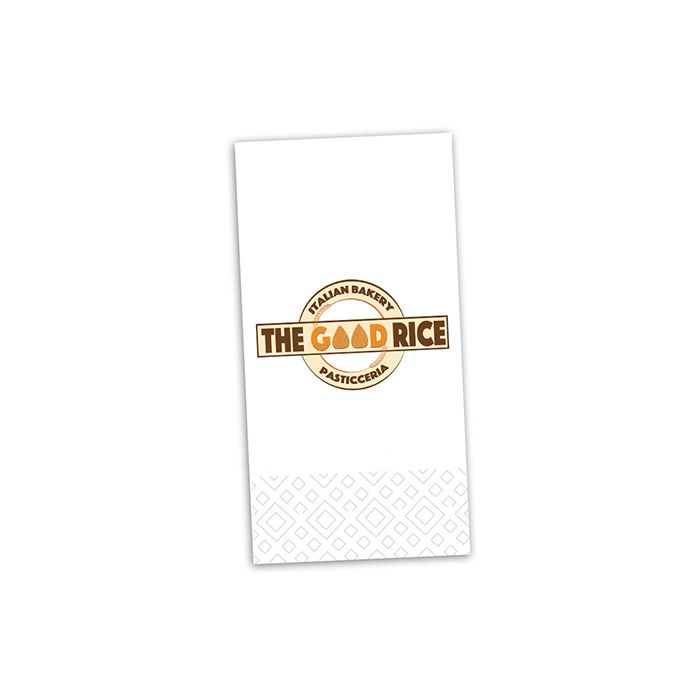 Napkins White GOOD RICE - 8Fold - 2Ply - 40cm - 2000