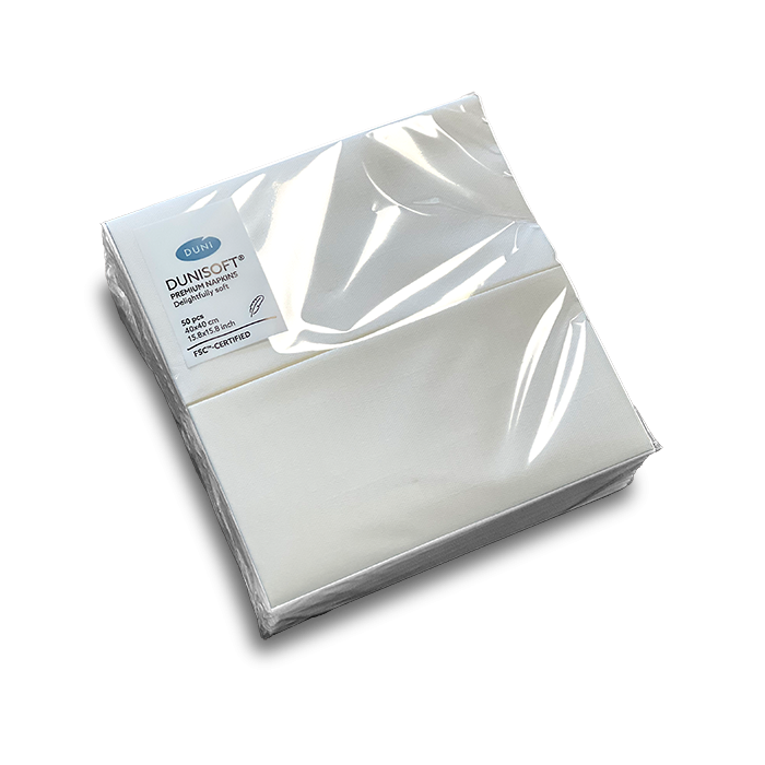 PREMIUM WHITE NAPKINS Tablin - 8fold - 40cm