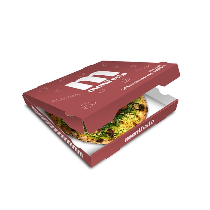 MANIFESTO - Pizza Box White Paper - 12.5x12.5x1.5inch - 100 pcs