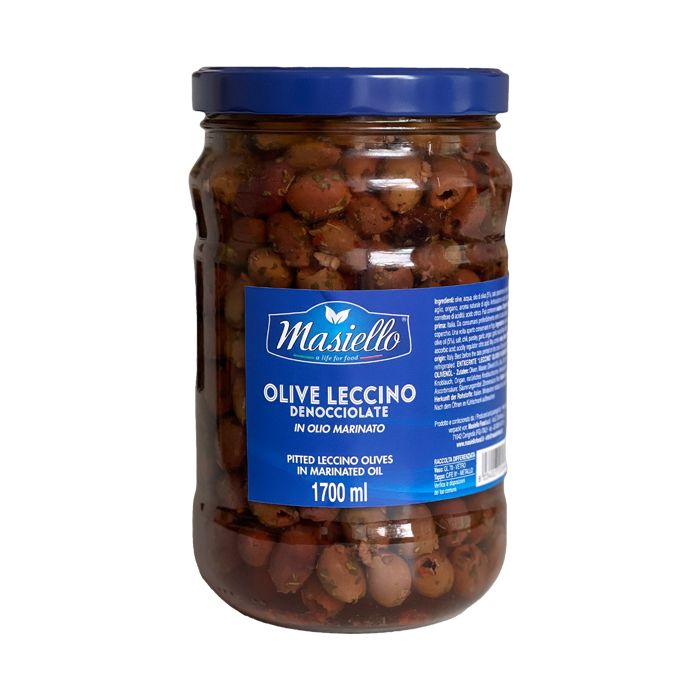 MASIELLO - Marinated Pitted Leccino Olives  - JAR 1.700ml