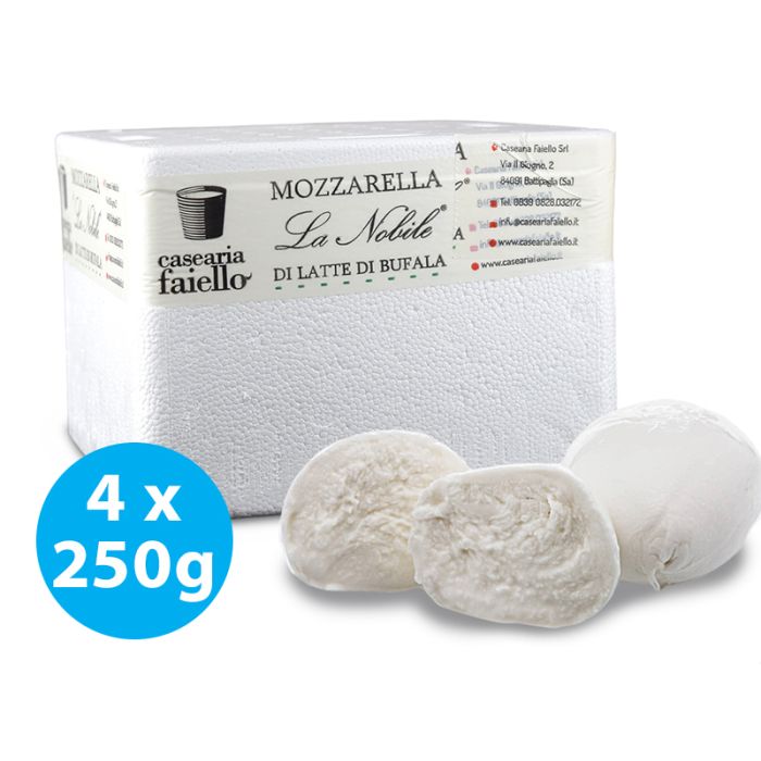 LA NOBILE - Mozzarella di Bufala - 4x250 g - Price x kg - Pre-order-only