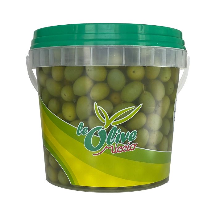MICCIO - OLIVE TIPO CERIGNOLA - Large long shape Green Olives in Brine - 6kg