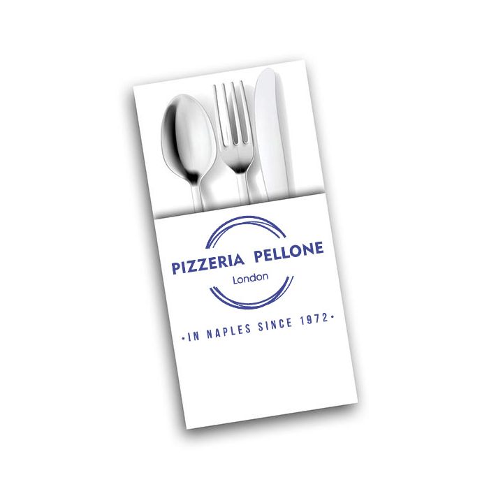 PELLONE - Personalized Napkins Tablin White Pop in - 1col - 8Fold - 40cm - 500
