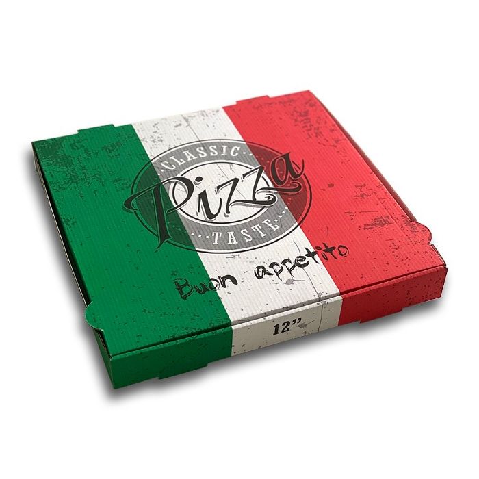 PIZZA BOX 'ITALIA' FLAG - 32 x 32 x 4cm - 12.5"