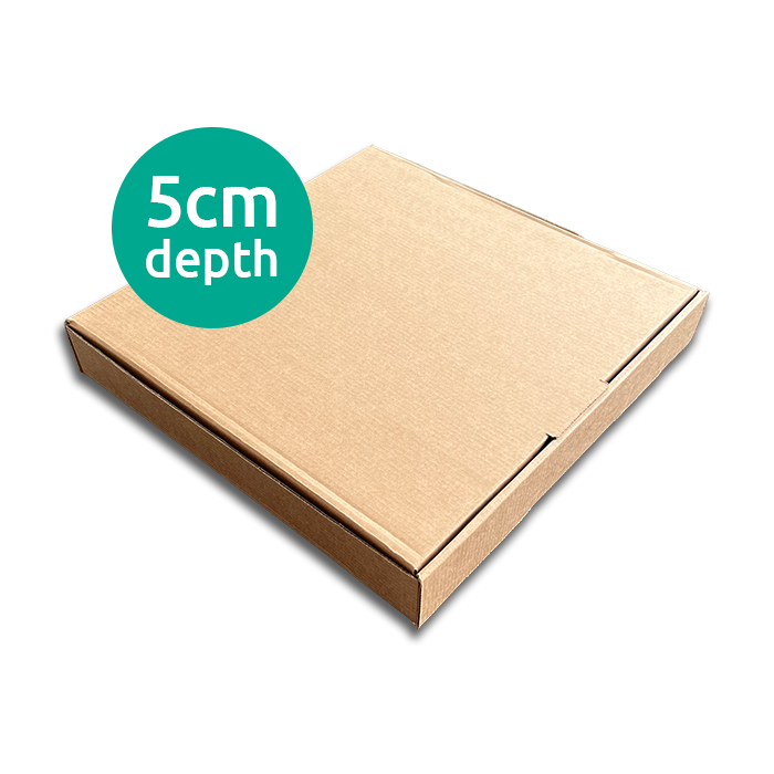 PLAIN BROWN PIZZA BOX - 31.5x31.5x5cm - 12.5"