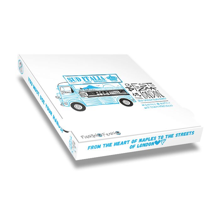 SUD ITALIA - Pizza Box White Paper - 2col - 31x31x4 - 12x12x1.5inch - 100 pz