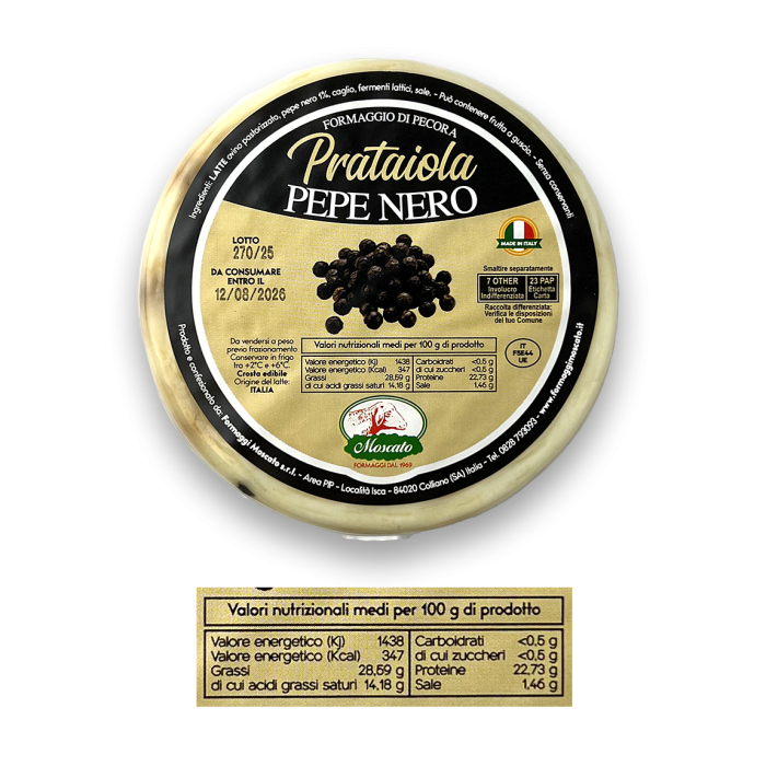 FORMAGGIO DI PECORA - PEPE NERO