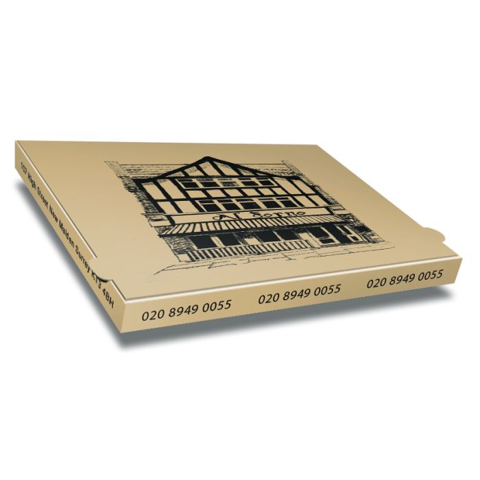 AL FORNO NEW MALDEN - Pizza Box Brown Paper - 1/2 MT - 50pz