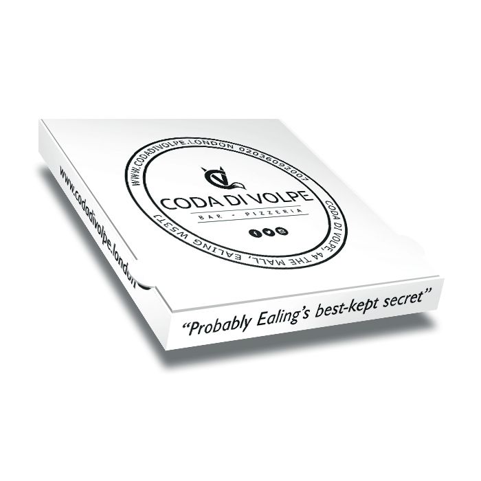 CODA DI VOLPE - Pizza Box White Paper - 1col - 32x32x4 - 12inch - 100pz
