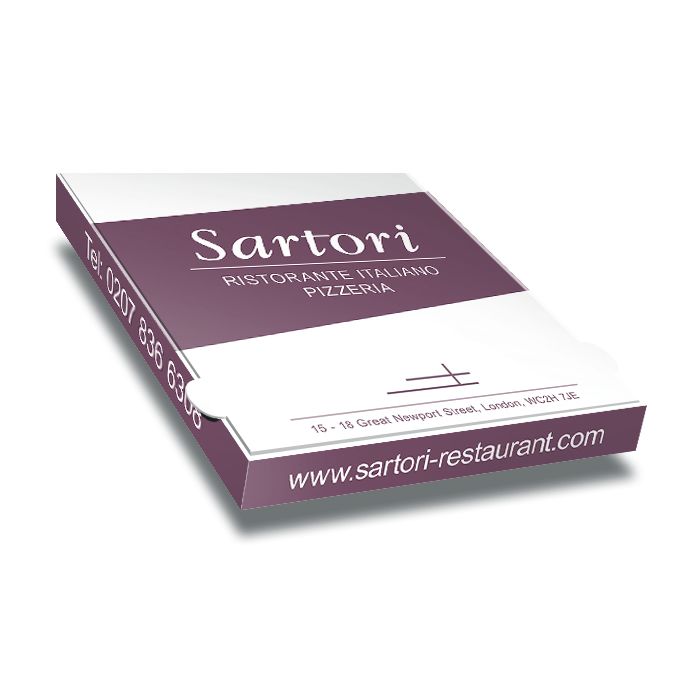 SARTORI - Pizza Box - 1col - 32x32x4 - 12.5x12.5x1.5 - 100 pz