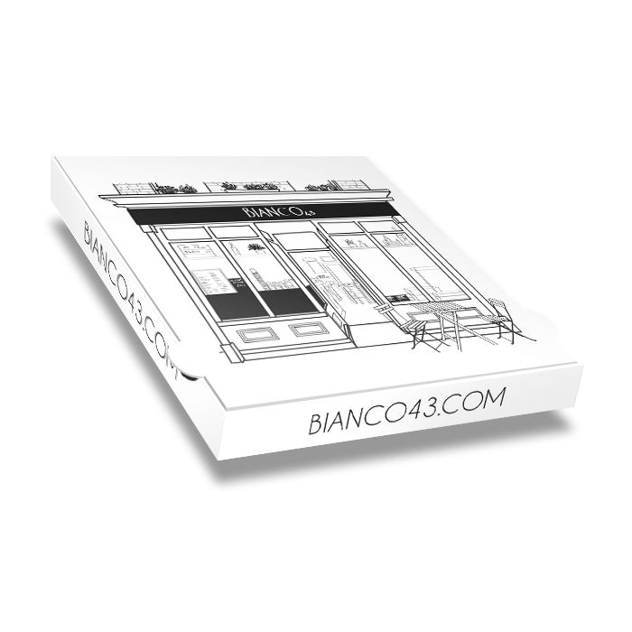BIANCO 43 - Pizza Box White Paper - 1col - 31x31x4 - 12x12x1.5 inch - 100 pz