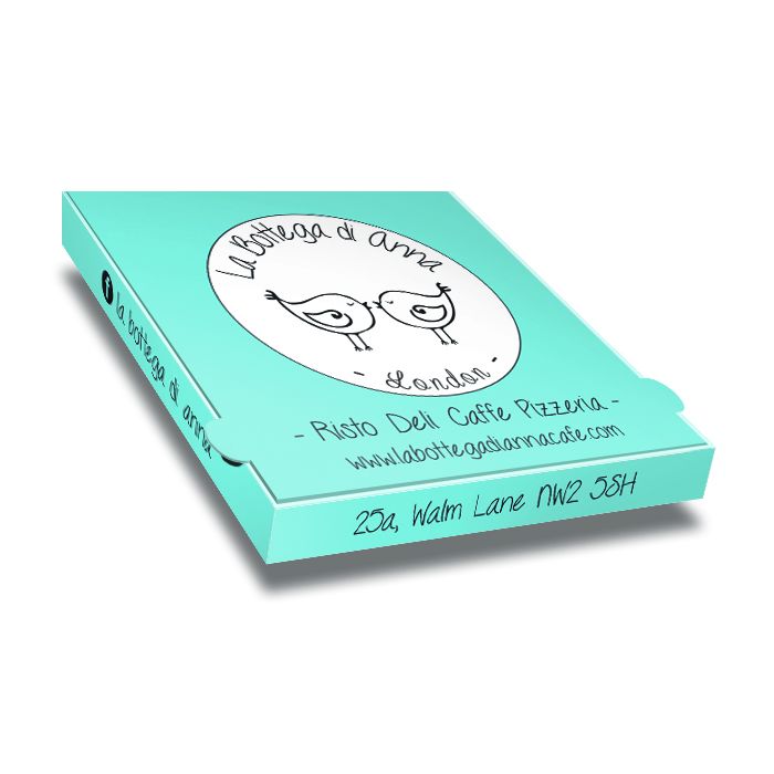 BOTTEGA DI ANNA - Pizza Box White Paper - 2col - 32x32x4 - 12inch - 100pz