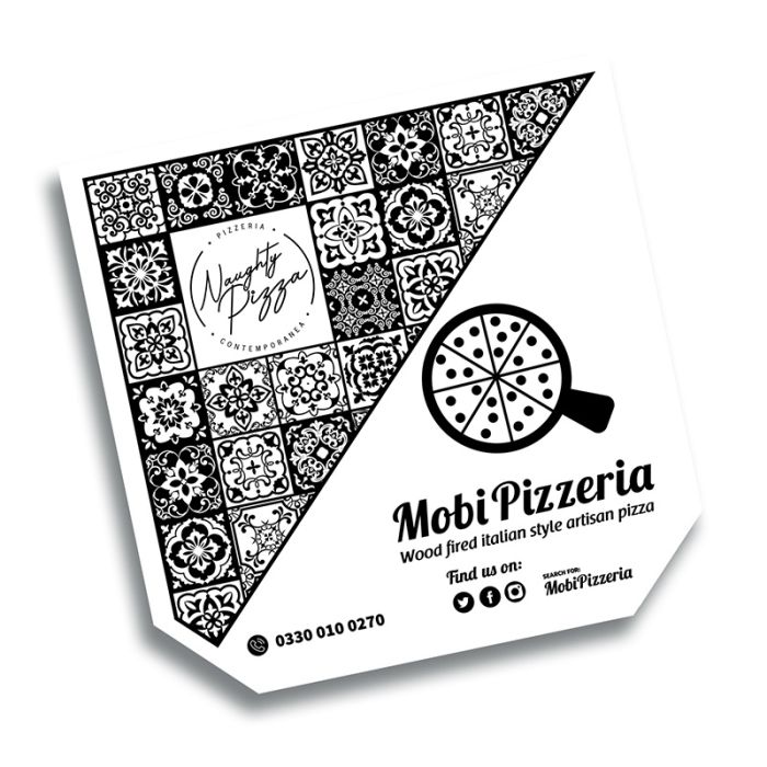 MOBI PIZZA - Pizza Box Brown Paper - 1col - 28x28x3 - 11x11x1.2inch - 200 pz