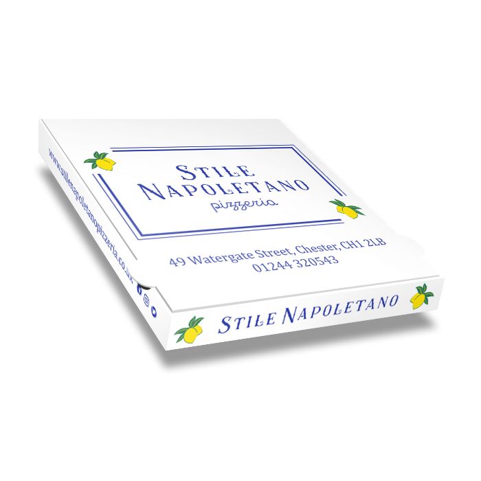 STILE NAPOLETANO - Pizza Box White Paper - 3col - 32x32x4 - 12inch - 100 pz