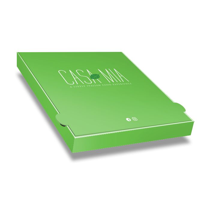 CASA MIA - Pizza Box White Paper - 2col - 26x26x4 - 10x10x1.5inch - 100 pz