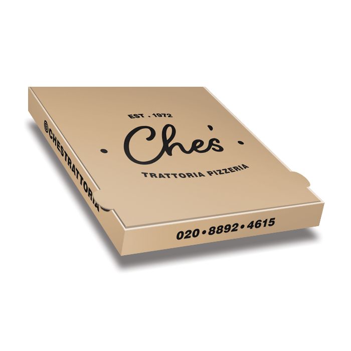 CHES - Pizza Box Brown Paper - 1col - 33x33x4 - 13x13x1.5inch - 100 pz