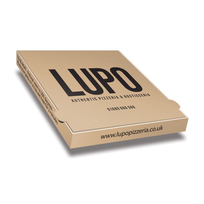 LUPO - Pizza Box Brown Paper - 1col - 32x32x4 - 12.5x12.5x1.5inch - 100 pz