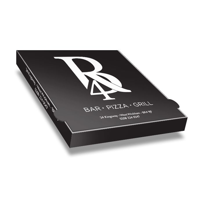 BR4 - Pizza Box White Paper - 1col - 32x32x4 - 12.5x12.5x1.5inch - 100 pz