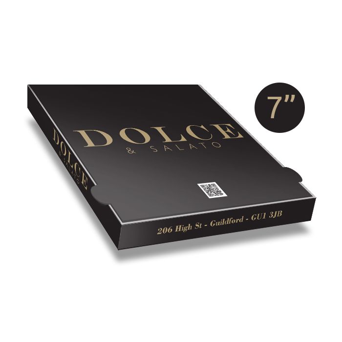 DOLCE SALATO - Pizza Box White Paper - 2col - 19x19x4.7 - 7inch - 100 pz