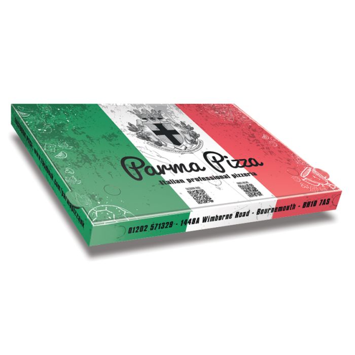 PARMA PIZZA - Pizza Box White Paper - 3col - 35x56x5 - 1/2 Metre - 50 pz