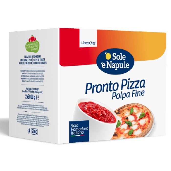 O SOLE E NAPULE - Crushed Tomato Pronto Pizza Polpa Fine Bag in Box - 2x5kg