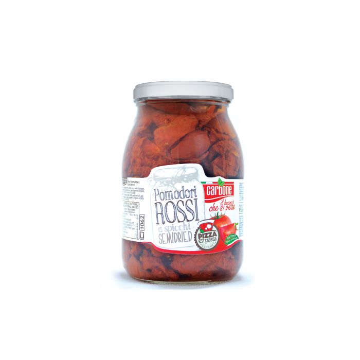 CARBONE - SemiDried Tomato Quarters in Sunflower oil - 1062ml