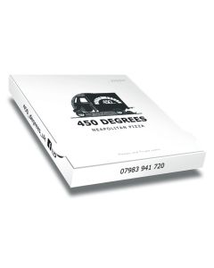 450 DEGREE - Pizza Box White Paper - 1col - 26x26x4 - 10x10x1.5 - 100pz