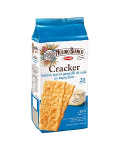 MULINO BIANCO - Cracker Salati Senza Granelli di Sale *20 Porzioni* - 9 x 500 g Box