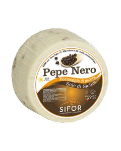 SIFOR - Black Pepper Pecorino Primosale Approx 1.100gr ( Price x kg)