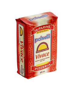 POLSELLI - Flour for Pizza Napoletana "00" - VIVACE - RED - 25kg