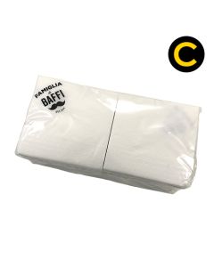 Napkins Cocktail White BAFFI - 2ply - 24cm - 20x200's - 4000
