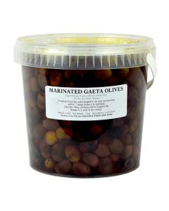 OLIVES GAETA 1.3kg "Black Olives Pitted Marinated" - PRESTIGE
