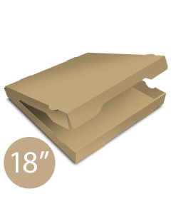 Pizza Box Plain Brown - 46x46x4 - 18x18x1.5 - 50 pz