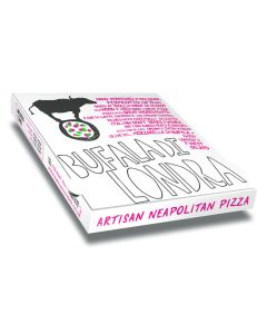 BUFALA DI LONDRA - Pizza Box White Paper - 3col - 32x32x4 - 12.5x12.5x1.5inch - 100 pz