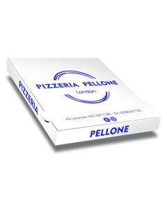 PELLONE - Pizza Box White Paper - 1col - 32x32x4 - 12.5x12.5x1.5inch - 100 pz