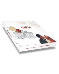BBUONA - Pizza Box White Paper - 3col - 32x32x4 - 12.5x12.5x1.5 - 100 pz