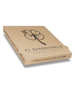 AL QUADRIFOGLIO - Pizza Box Brown Paper - 1col - 32x32x4 - 12.5x12.5x1.5 - 100 pz