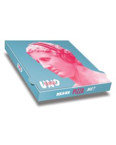 CENTO UNO - Pizza Box White Paper - 2col - 32x32x4  12.5x12.5x1.5inch - 100 pz