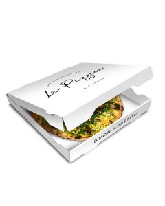 PIZZICA - Pizza Box White Paper -12.5x12.5x1.5 inch - 100pcs