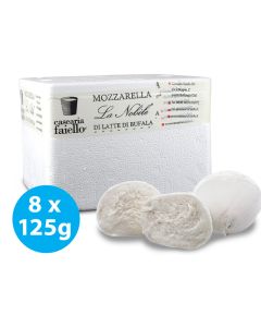 LA NOBILE - Mozzarella di Bufala - 8x125 g - Price x Kg