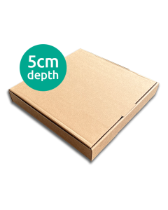 PLAIN BROWN PIZZA BOX - 31.5x31.5x5cm - 12.5"