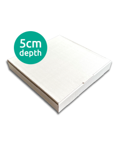 PLAIN WHITE PIZZA BOX - 31.5x31.5x5cm - 12.5"