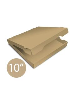 PLAIN 'BROWN' PIZZA BOX - 26 x 26 x 4cm - 10"