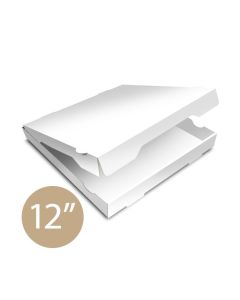 Pizza Box Plain White - 32x32x4.5cm - 12" - 100 pz