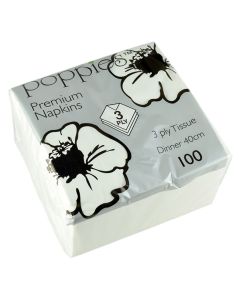 Tovaglioli Bianchi 3 Ply White Napkins - 40x40  10x100pcs